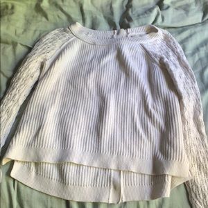 White knit sweater